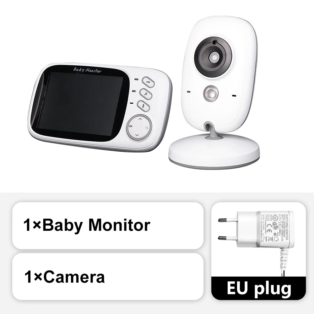 "3.5'' Baby Monitor with Night Vision & 2-Way Talk – Peace of Mind for Parents