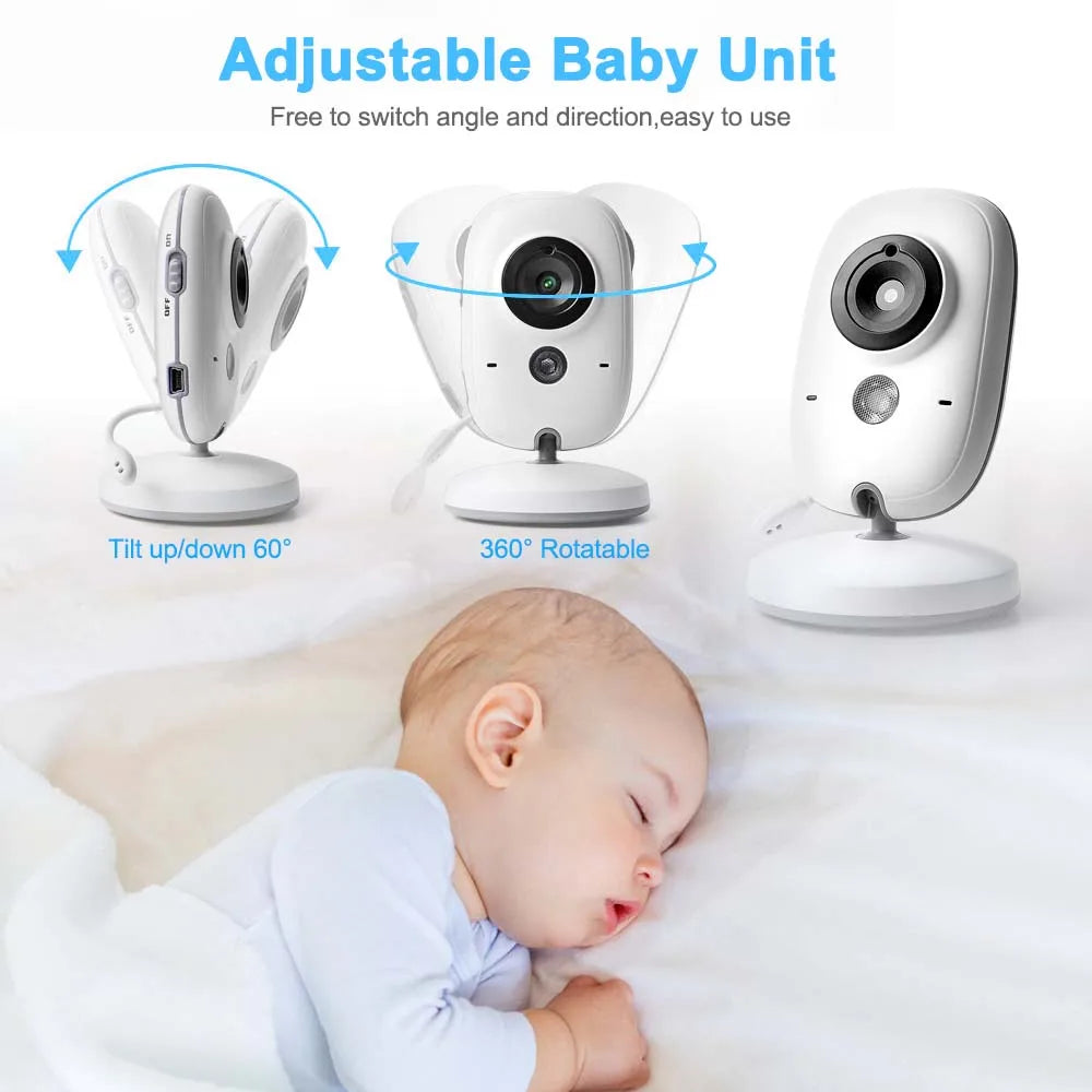 "3.5'' Baby Monitor with Night Vision & 2-Way Talk – Peace of Mind for Parents